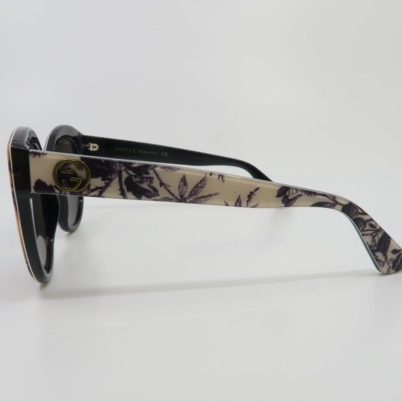 Gucci GG 0028s 011 52mm Floral/Grey Round Women Display Sunglasses main image 6